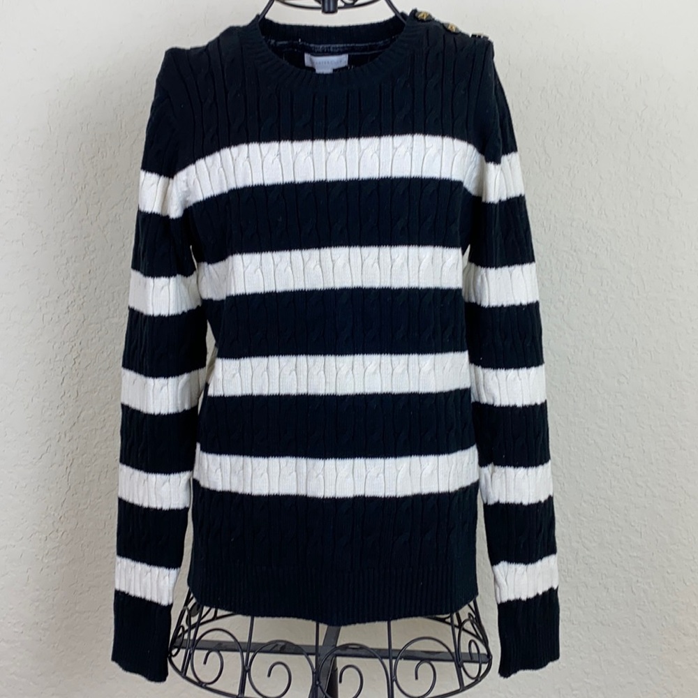 Charter Club black and white sweater size Large